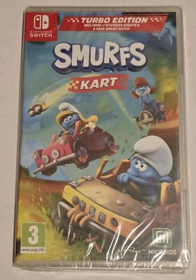 SCHLÜMPFE KART TURBO EDITION SWITCH (Neu & Versiegelt) UK SPIEL ORIGINAL CARTRIDGE VER
