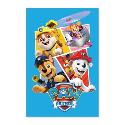 Paw Patrol Logo Mit Chase Marshall Und Freunden Poster 40x60 cm, One size, Weiß