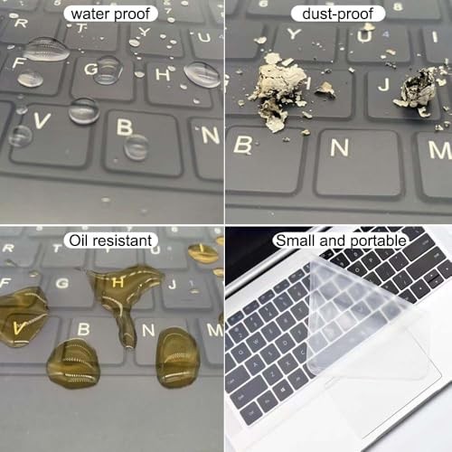 Ultra Thin Keyboard Cover Protector, Compatible For 13-14inch laptops, Clear 