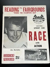 Reading, Pa. Fairgrounds Sprint Car Races 1966 Souvenir Program. Hurtubise