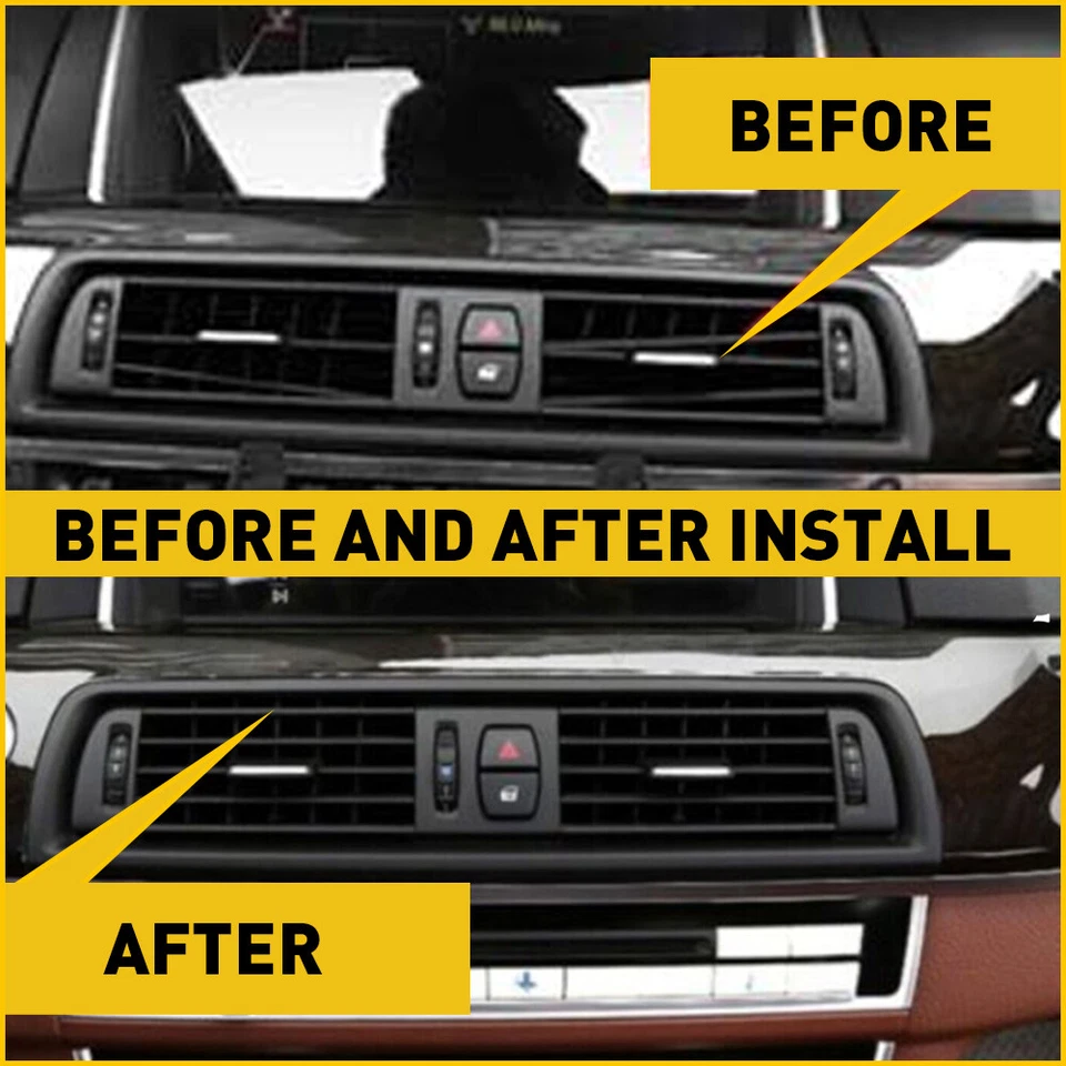 Front Air Dash Center Vent AC Grille BMW for F10 F11 520i 528i 535i 64229166885 - Image 3 of 4