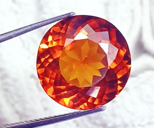 Excellent Round Cut Natural Hessonite Garnet 15 to 20Ct Certified Loose Gemstone - Picture 11 of 60