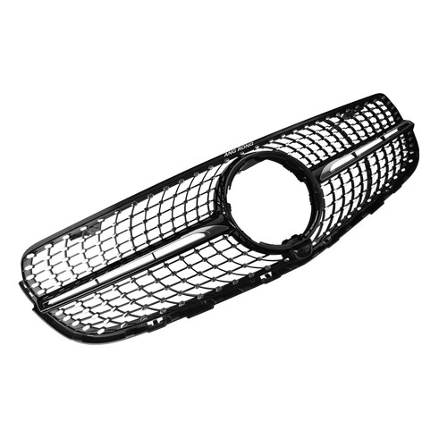 Gloss Black Front Diamond Grill Grille For Mercedes GLC Class W253 X253 2015-19 - Picture 5 of 12
