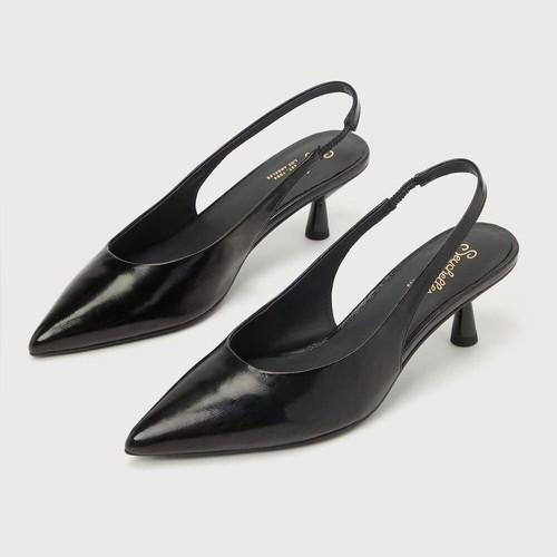 NWOT Seychelles Brooklyn Black Patent Leather Pointed-Toe Slingback Pumps Size 7