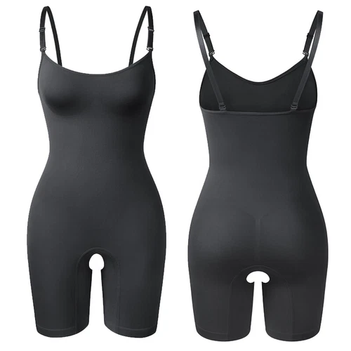 Seamless Bodysuit for Women Tummy Control Shapewear Mid-Thigh Full Body Shaper - Picture 15 of 35
