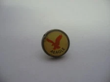 Vintage American Eagle AEagle Glass Tie Tack Pin Advertising ~ Chipped Glass ~