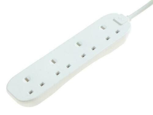 MASTERPLUG BFG5N BASICS 5M 13 AMP 4 GANG SOCKET EXTENSION CABLE LEAD WHITE