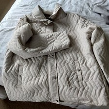 Ladies Jacket Cream Beige Size Uk 22 Collar Autonomy