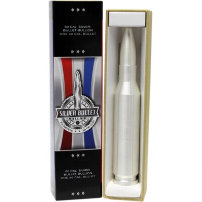 10 oz .999 Fine Silver Bullet .50 BMG