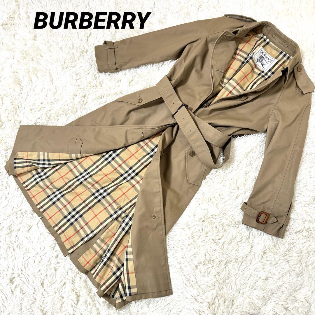 Burberry Nova Check Brown Trench Coat with Belt Women's Size M