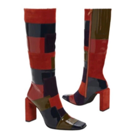 Jeffrey Campbell  Lightspeed Patchwork Knee High … - image 1