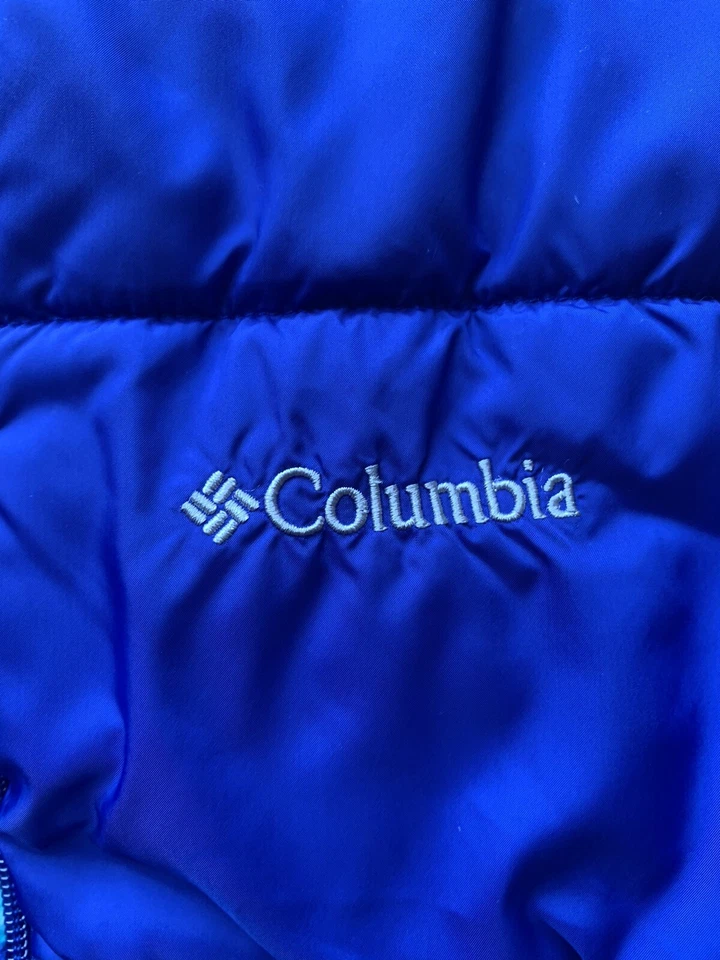 Chaleco acolchado reversible Columbia para mujer talla L (14-16) diseño tribal púrpura/verde azulado Foto 3 de 4