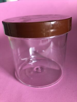 Clear Jars 20 Pack Empty Plastic Storage Containers 4Oz With Brown  Lids New