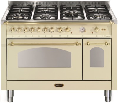 LOFRA - DOLCEVITA - DOUBLE OVEN 120 cm - RBID 126 MFT+E/ 2AEO - Ivory - Messing 