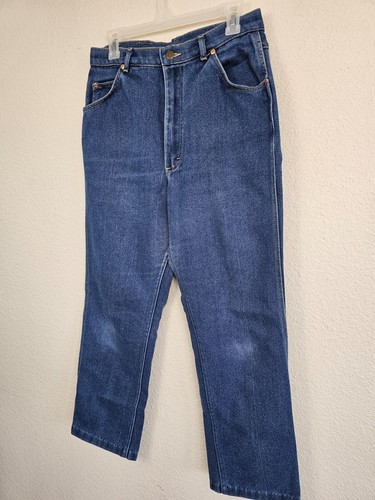 Jeans vintage Lee vita alta gamba affusolata mamma taglia 16 anni lunghi made in USA cotone - Foto 7 di 15