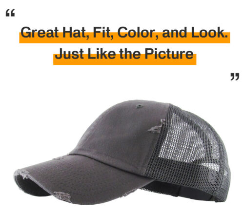 Vintage Distressed Mesh Back Dad Hat Baseball Cap Unconstructed - Imagen 24 de 115