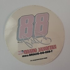 Dale Earnhardt Jr. Decal 88 National Guard Round 4" Clear Window Sticker Cling