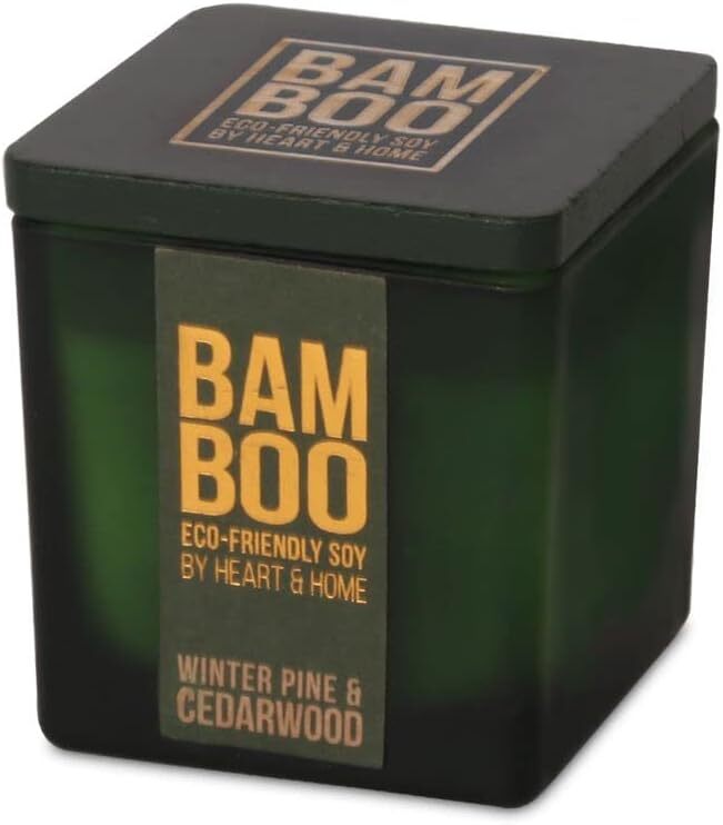 Winter Pine & Cedarwood Bamboo Small Jar Candle By Heart & Home