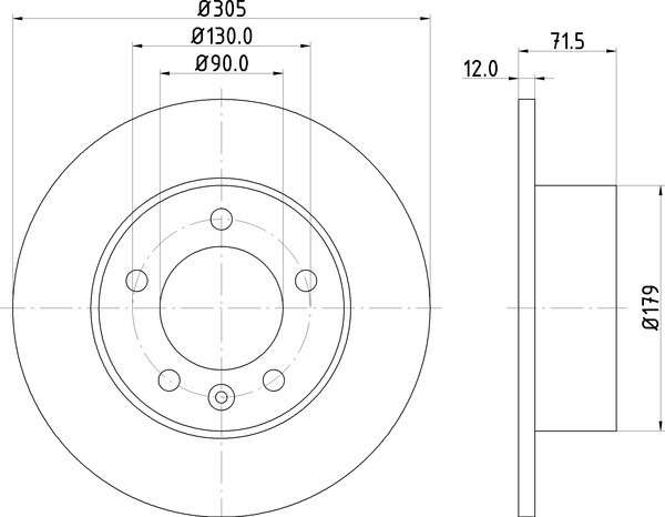 2x Mintex Discs Rear fits Vauxhall Movano 2.3 CDTI FWD Opel Renault Master