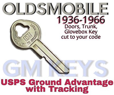1936-1966 GM Oldsmobile Doors Trunk Glovebox Key Cut to Code 8251-8500