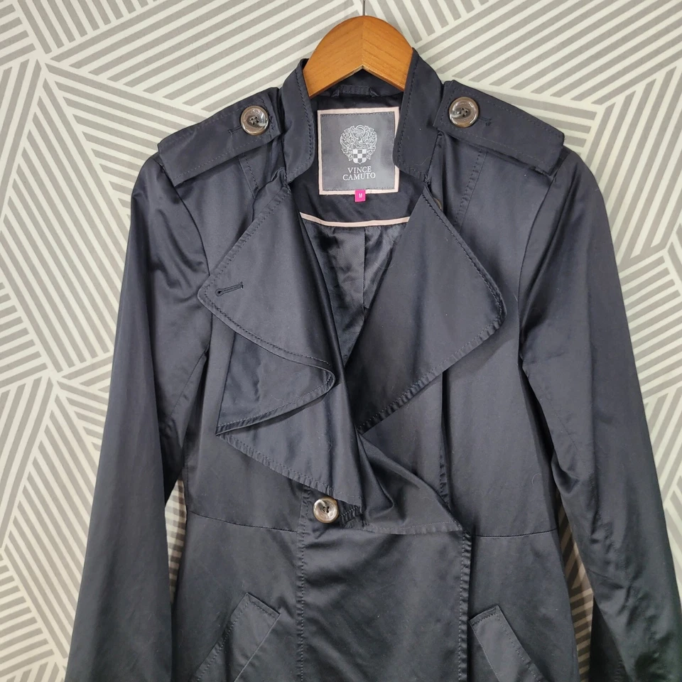 Vince Camuto траншея качели пальто размер средний куртка легкий весна оборки - Изображение 2 из 4