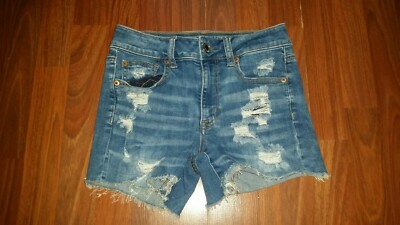 American Eagle Outfitters Super Stretch Womens Size 4 Hi-Rise Shortie Destroyed 