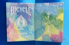 TCC Cedar Bicycle Watercolor Rainbow V3 Playing Card Deck~Free Shipping