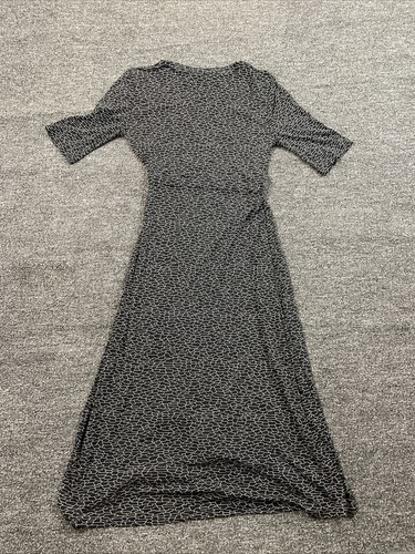 Nine West A-line Crossover black MIDI Patterned dress size L - Picture 4 of 5