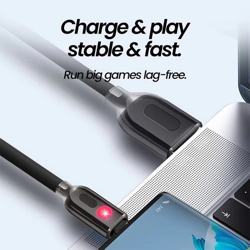 USB C Cable FAST Charger Charging Cord with LED Light for Samsung IPHONE 16 15 - Picture 3 of 8