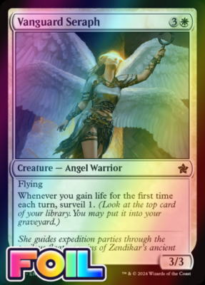 #ad x1 Vanguard Seraph FDN Foundations MTG 28 FOIL COMMON M NM 1x $1.36
