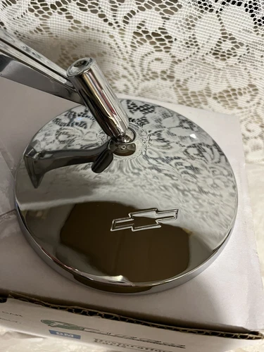 Chrome Metal Exterior Round Rear View Door Mirror Pair for 1966-72 Chevy Car