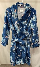 Disney Lilo  Stitch-Toddler girl' blue waist tie bathrobe size XS 4/5