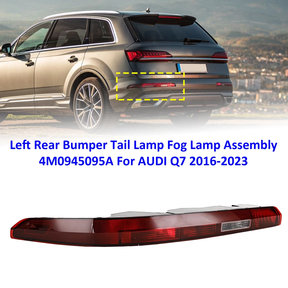 Left Rear Bumper Tail Lamp Fog Lamp Assembly 4M0945095A For AUDI Q7 2016-2023 U Foto 2 de 4
