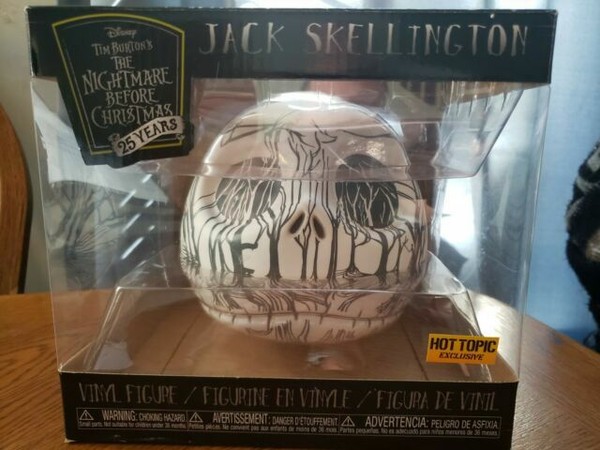 Funko Vinyl Jack Skellington Skull Head Nightmare Hot Topic Pop Last 1 out for sale online | eBay