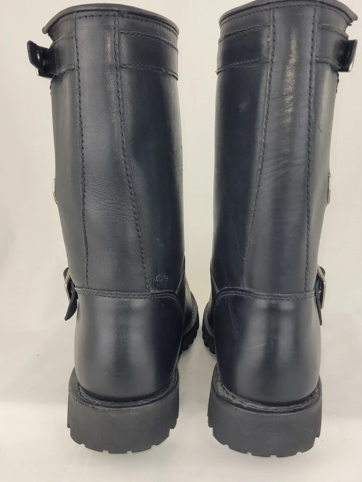 Red Wing Engineer 988 Steel Toe Motorctcle Boots Black Leather Biker Mens 8 D - Image 4 of 4