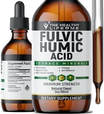 Liquid Fulvic Acid + Humic + Trace Minerals | Hydration | Keto Supplement | E...