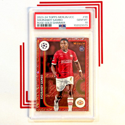 2023-24 Topps Merlin SHURANDY SAMBO Rose Gold Shimmer /299 PSA 10 ROOKIE rc