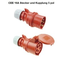 CEE 16A  Kupplung 632.156 und Stecker 630.156  Drehstrom 5-polig