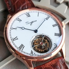 Sugess Enamel Tourbillon Roma Seagull ST8230 Mechanical Mens Watch SU8230RGW