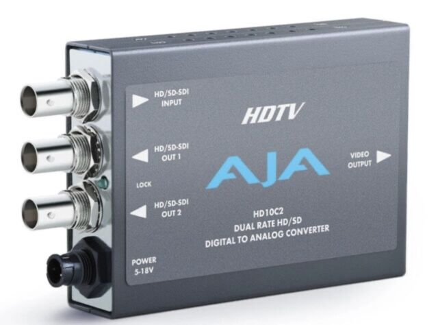 AJA D10C2 SDI To analog Components/composite.with Power Adaptor