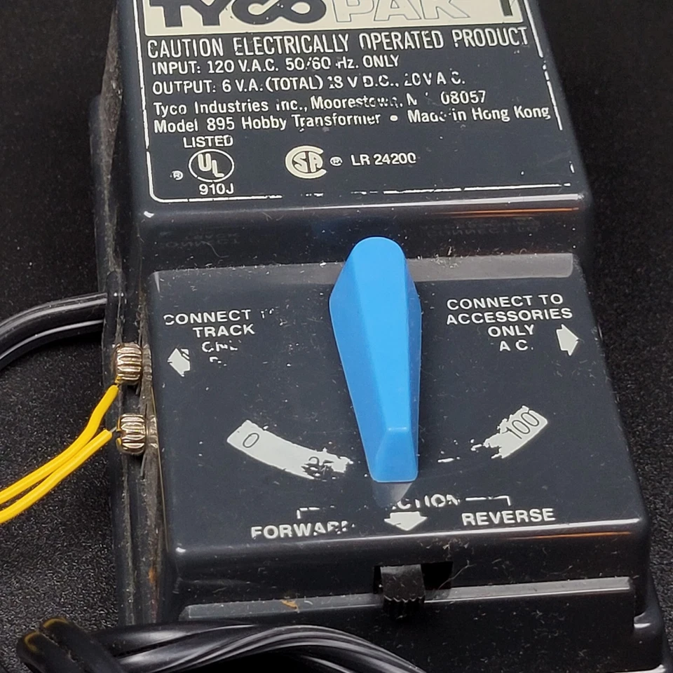 Tyco Pak 1 Controller Model 895 Hobby Transformer Vintage 120 V.A.C. 50/60 Hv - Image 2 of 3