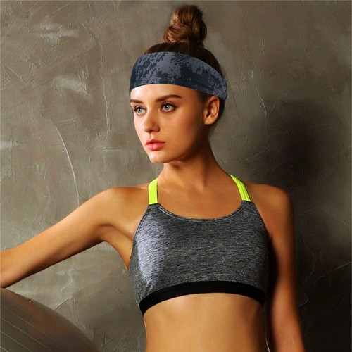 Stretch Sweatband Yoga Gym Running Sport Headband Sweat Head Band for Men Women - Picture 8 of 19
