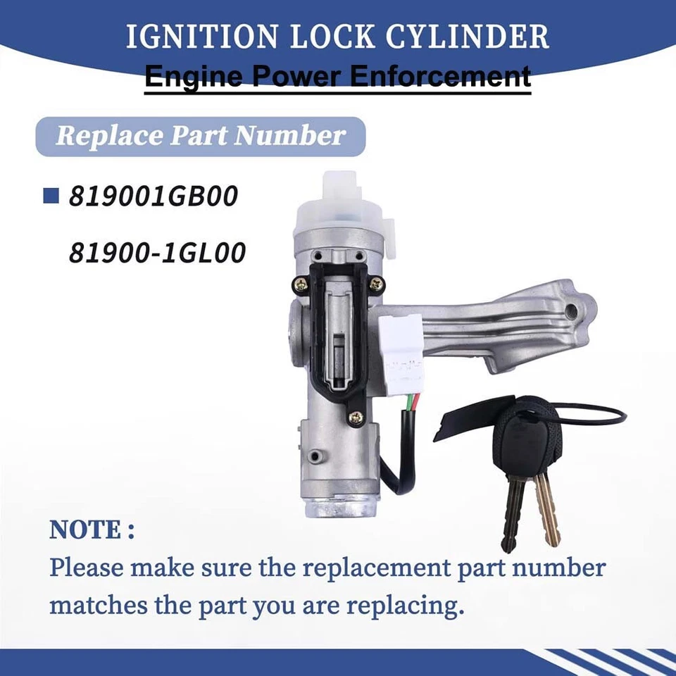 PARA KIA RIO RIO5 2006-2009 1,6 L BLOQUEO DE ENCENDIDO CILINDRO INTERRUPTOR CONJUNTO CON 2 LLAVES Foto 3 de 4