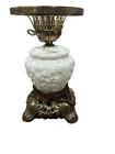 Antique Fenton Poppy Milk Glass Lamp Base Only