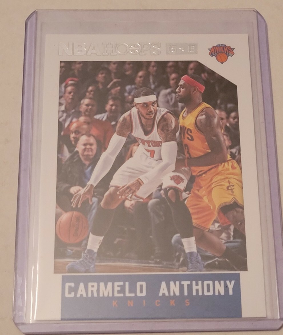 2015-16 NBA Hoops #97 Carmelo Anthony With Lebron James