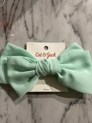 Cat & Jack Jumbo Mint Hair Bow Clip