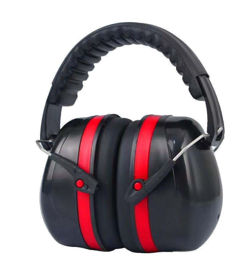 Casque anti-bruit rouge pour rester serein au bureau et lors des travaux