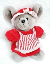 VTG Dakin Christmas Mouse Plush Toy Mrs. Santa Mouse 1986