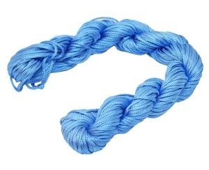 30 Meter Makramee Garn Nylonfäden Kordel 1mm Shamballa Band Hell Blau