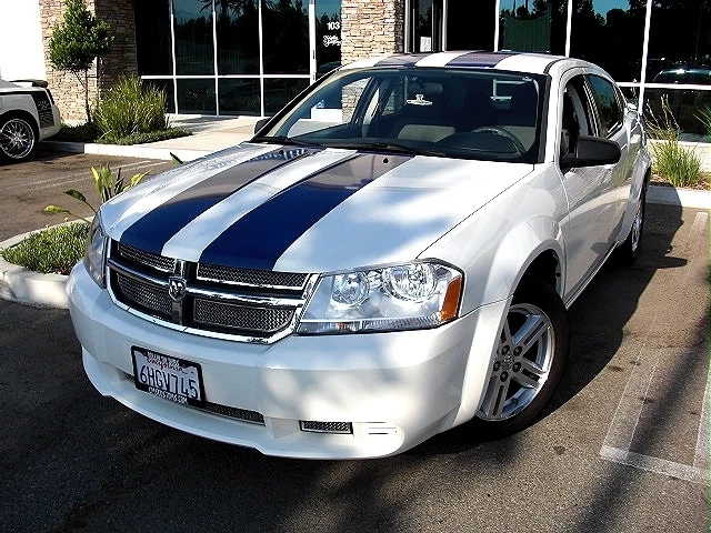 PARA Dodge Avenger Neon Dart 10" Duel Racing Stripes Vinilo Gráfico Calcomanía 36 PIES Foto 3 de 4
